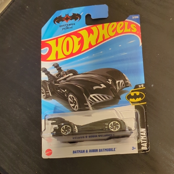 Mattel Other - Mattel Black Batmobile Hot Wheels Car